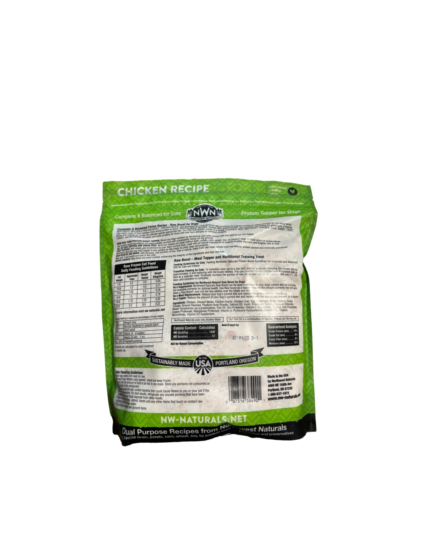 Northwest Naturals Chicken Recipe Raw Frozen, Protein Boost (2lb)