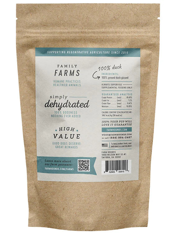 Farm Hounds Duck Gizzard (4 OZ Bag)