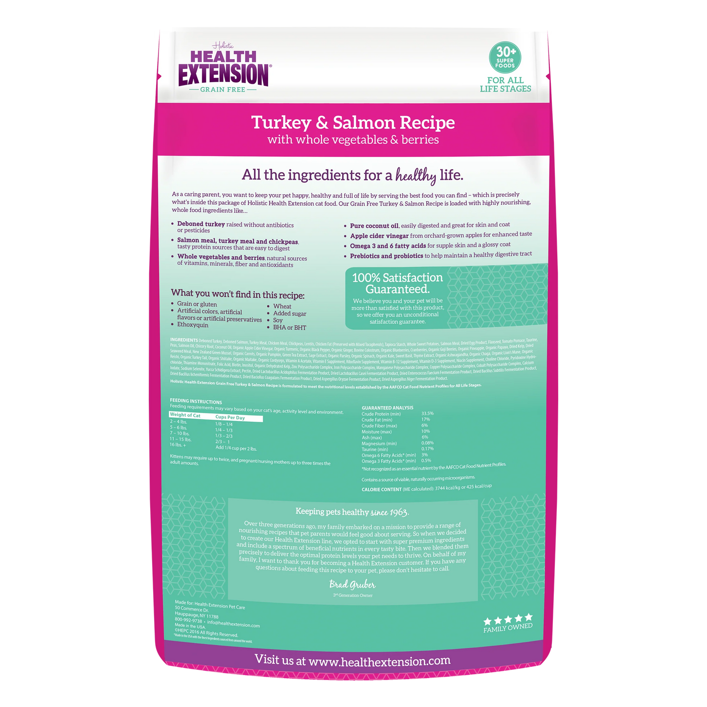 Health Extension Cats Grain Free Turkey & Salmon(4 LB Bag)