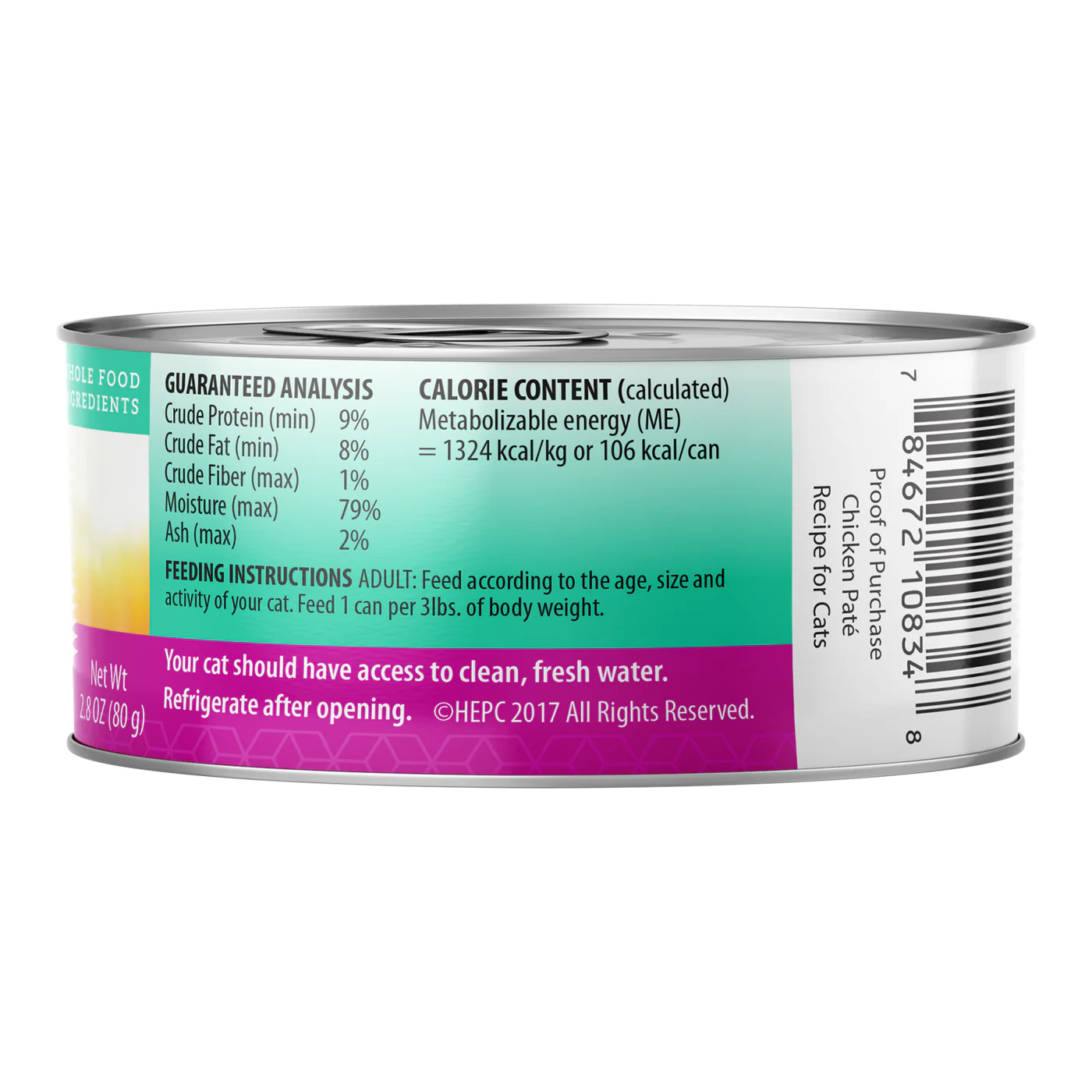 Health Extension Cat Grain Free Chicken Paté(2.8 OZ Canned)
