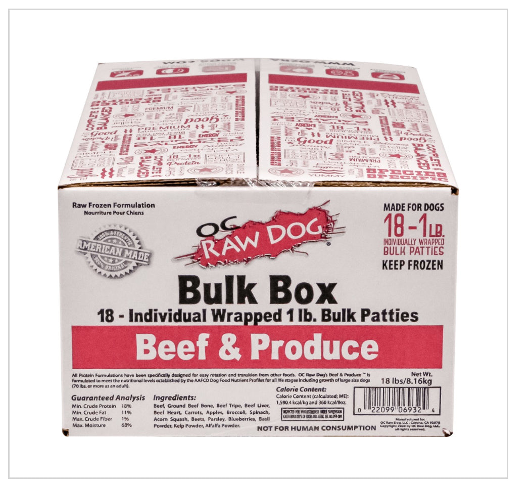 OC Raw 18lb bulk box