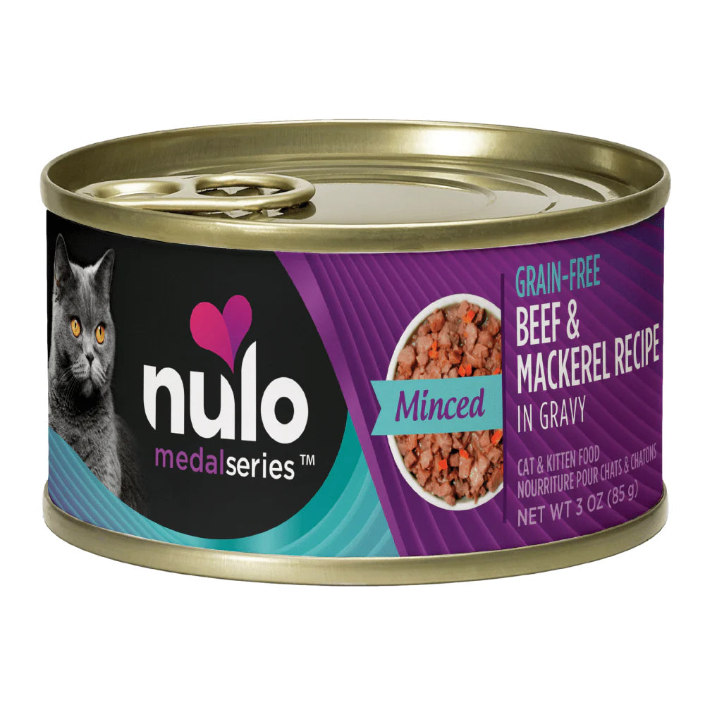 Nulo Cat Grain Free Minced Beef & Mackerel in Gravy(3 OZ Canned)