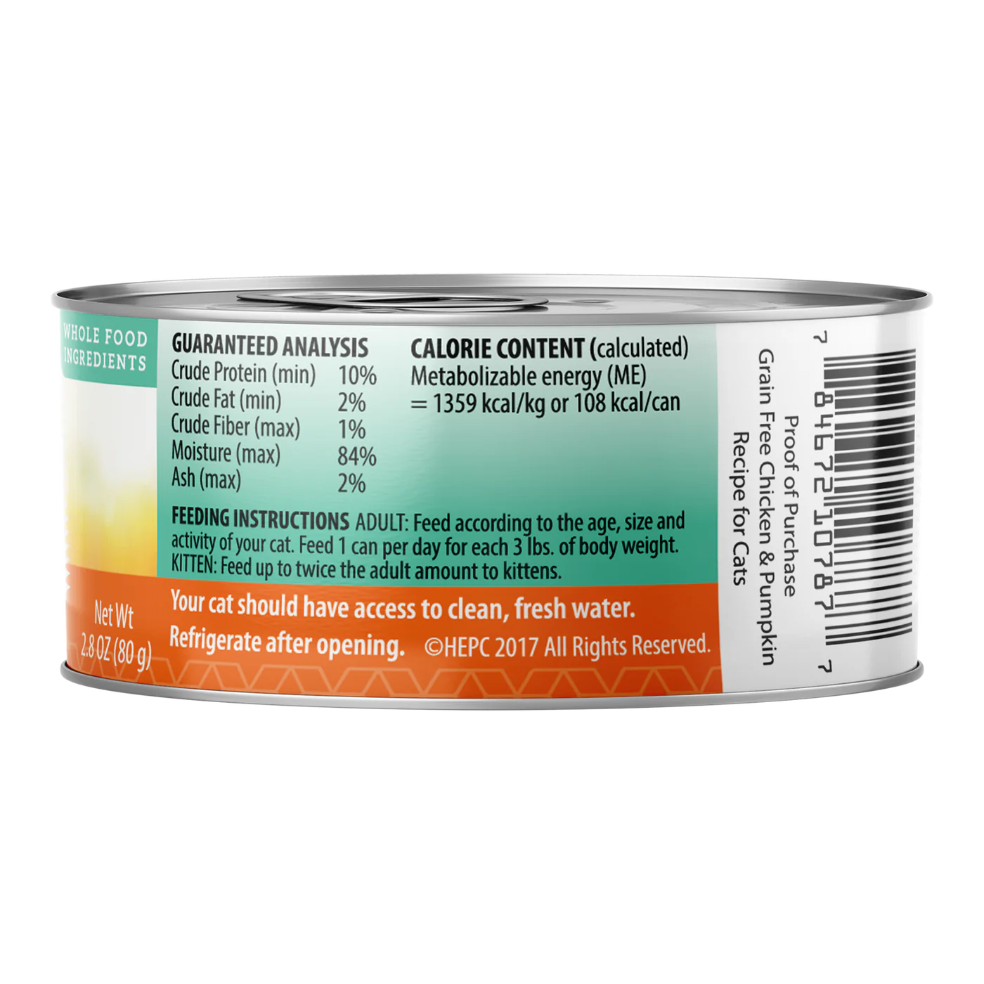 Health Extension Cat Grain Free Chicken & Pumpkin(2.8 OZ Canned)