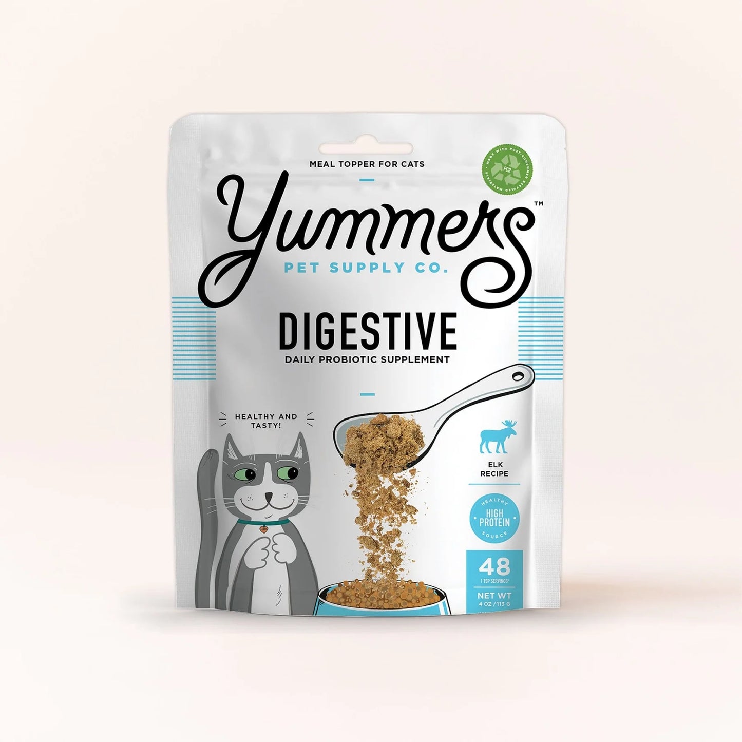 Yummers Pet Supply Cat Digestive Aid Elk Supplement(4 OZ Bag)