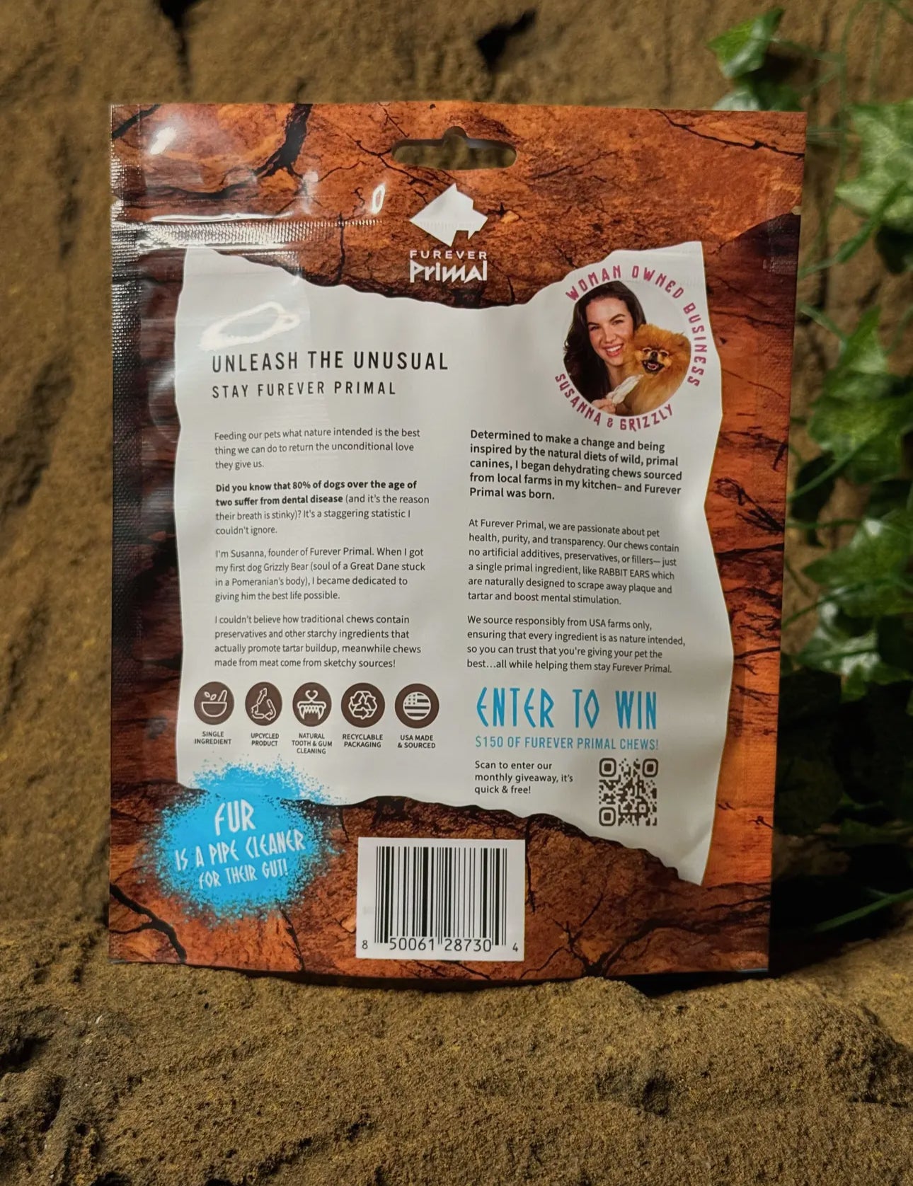 Furever Primal Rabbit Ears (Bag of 15)