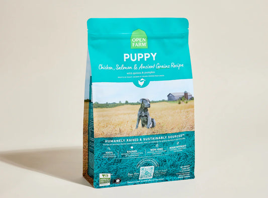 Open Farm Puppy - Chicken, Salmon, & ancient grains recipe 4lbs