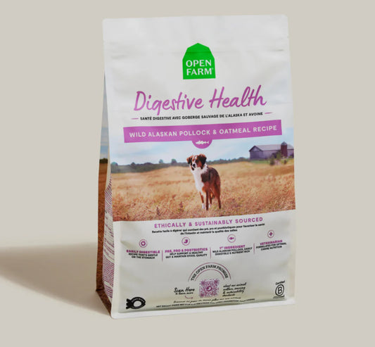 Open Farm Digestive Health- Wild Alaskan Pollock & Oatmeal Recipe- 4lbs