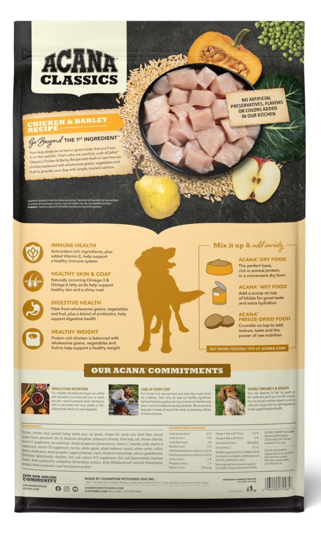 Acana Classics Chicken & Barley Recipe 4lb