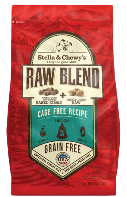 Stella & Chewy's Grain Free Raw Blend Cage Free Chicken, Quail, & Duck Recipe 3.5lb