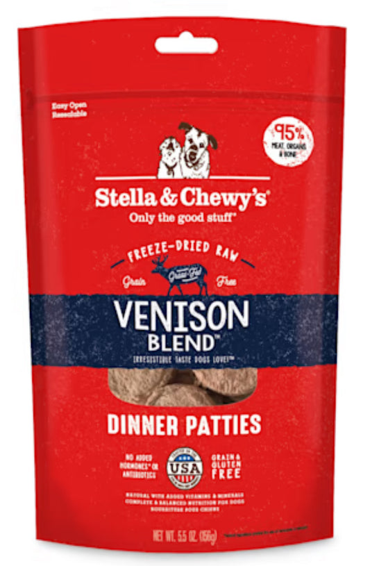 Stella & Chewy's Freeze Dried Raw Venison Blend Recipe Dinner Patties 5.5oz