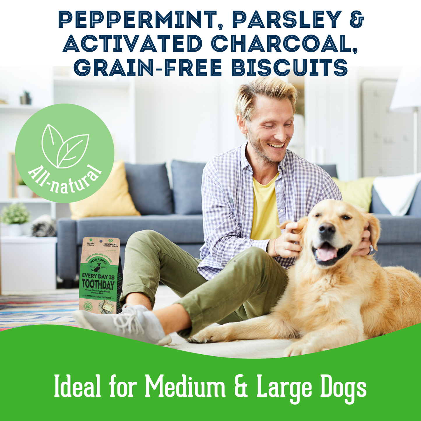 Mint & Parsley Dog Biscuit Treats: Breath-Freshening