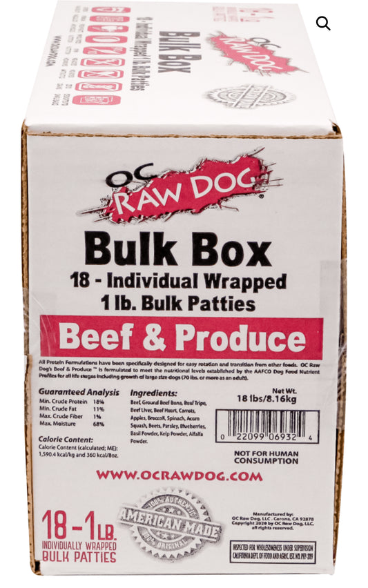 OC Raw 18lb bulk box