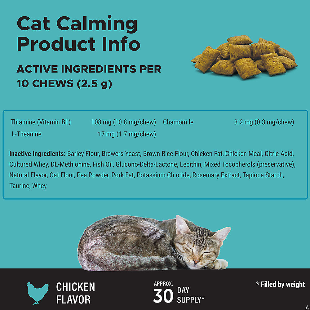 Pet Honesty Cat Calming Supplement Chicken(3.7 OZ Bag)