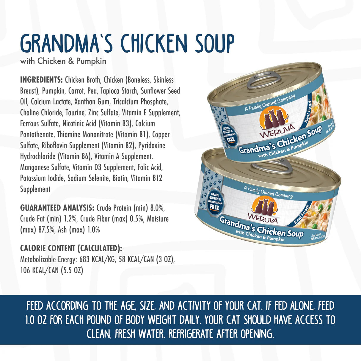 Weruva Cat Grain Free Chicken & Pumpkin(5.5 OZ Canned)