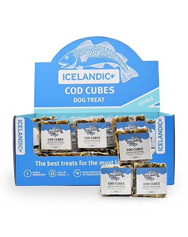 Icelandic+ Cod Skin Large 2" Cube Dog Treat