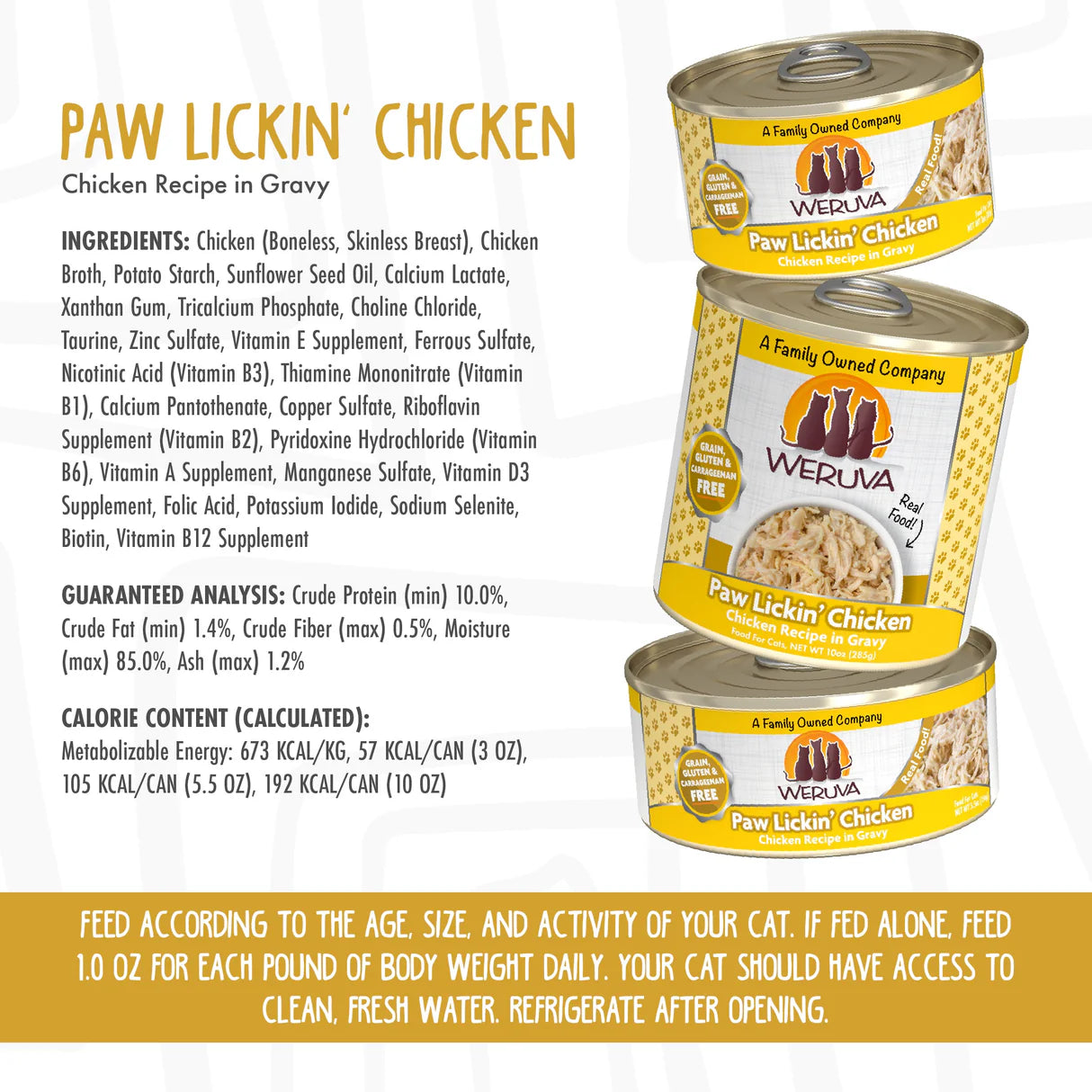 Weruva Cat Grain Free Chicken in Gravy(5.5 OZ Canned)