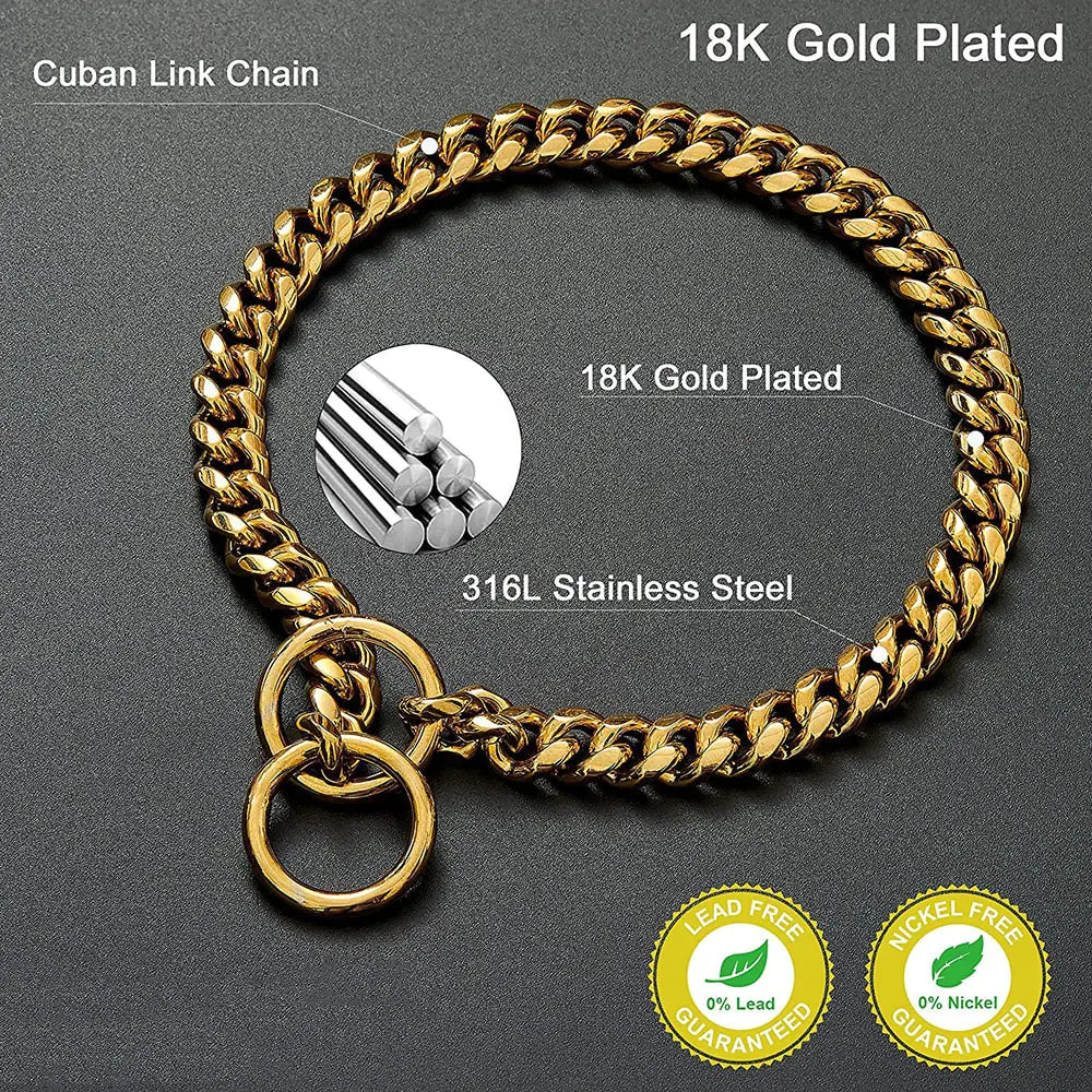 Cuban Link Chain Dog Collar