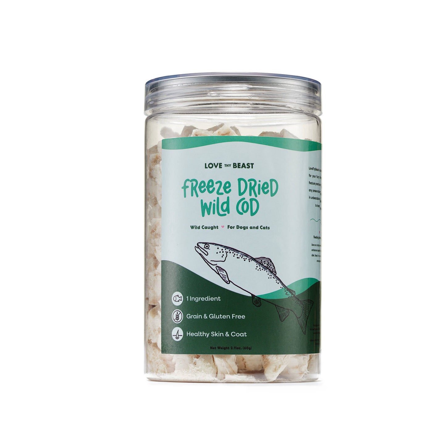 Freeze Dried Wild Cod Cat & Dog Treats