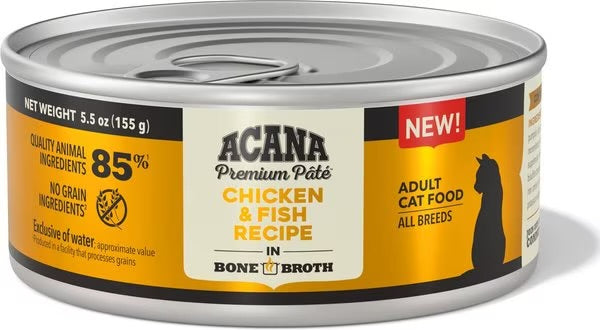 Acana Cat Chicken & Fish In Bone Broth(5.5 OZ Canned)