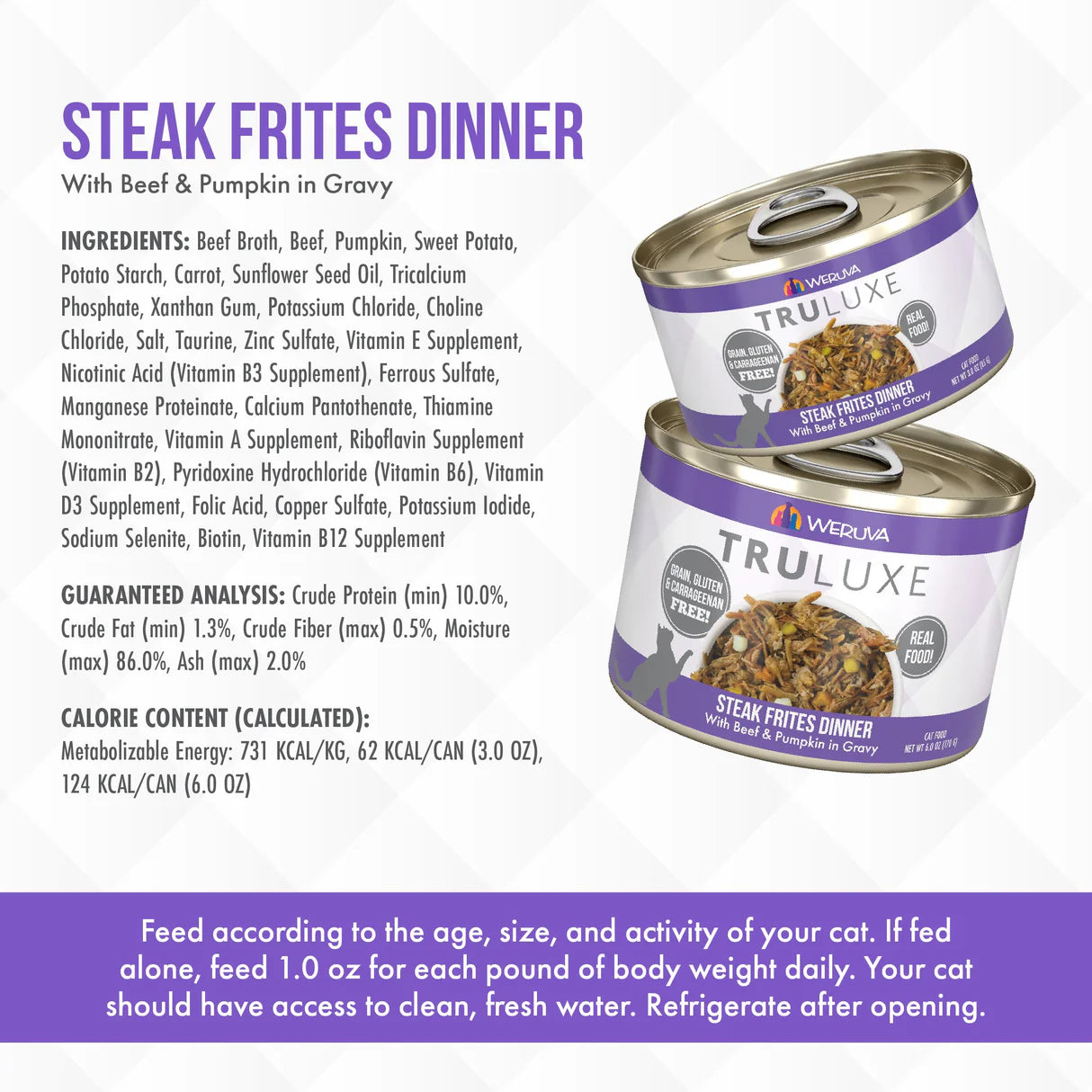 Truluxe Steak Frites Dinner Beef & Pumpkin in Gravy(3 OZ Canned)