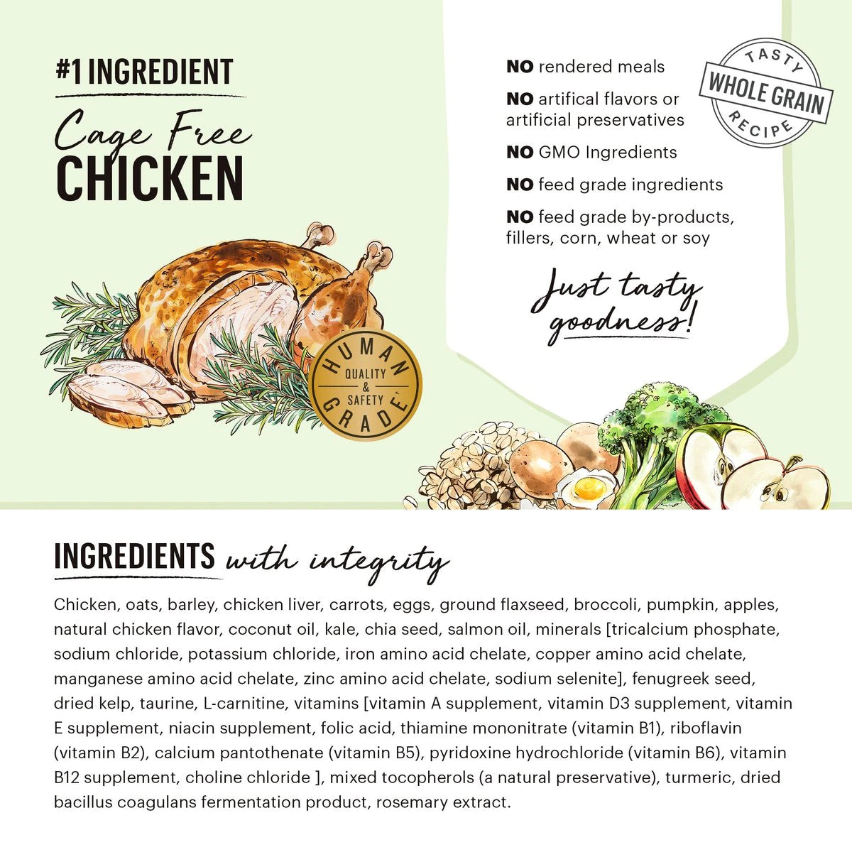 Honest Kitchen Dog Whole Grain Chicken & Oat Recipe(5 LB Bag)