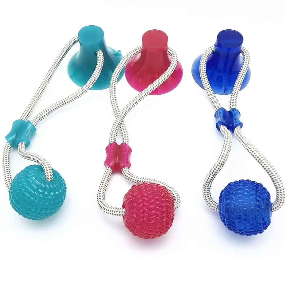 Interactive Suction Cup Dog Toy with Ball