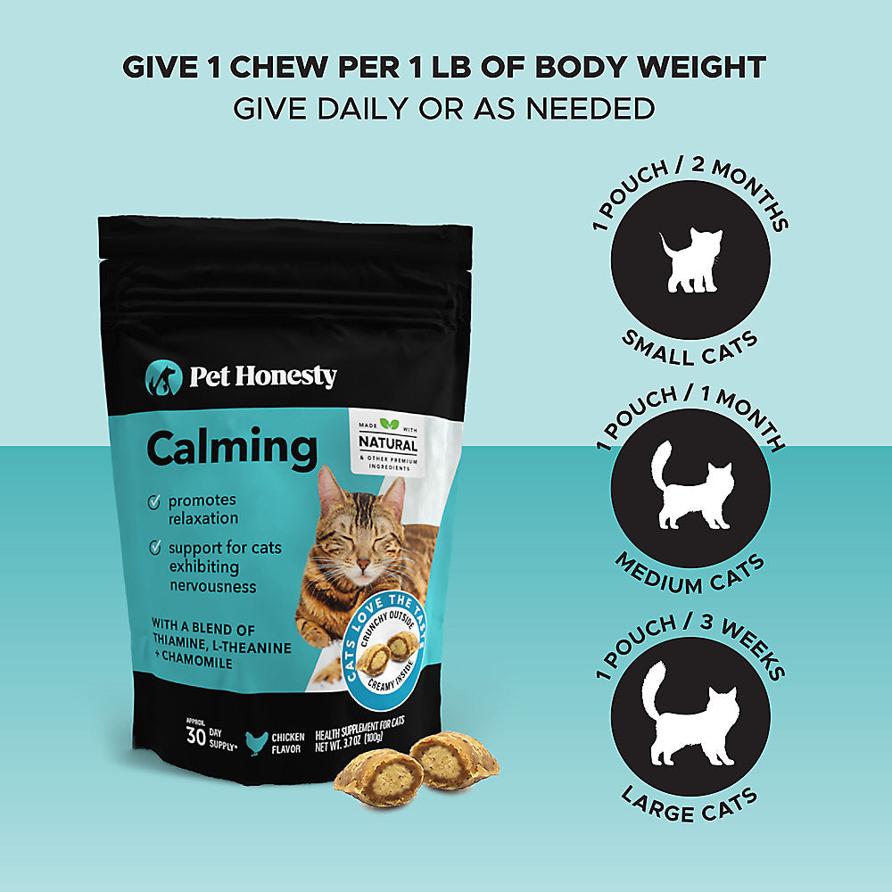 Pet Honesty Cat Calming Supplement Chicken(3.7 OZ Bag)