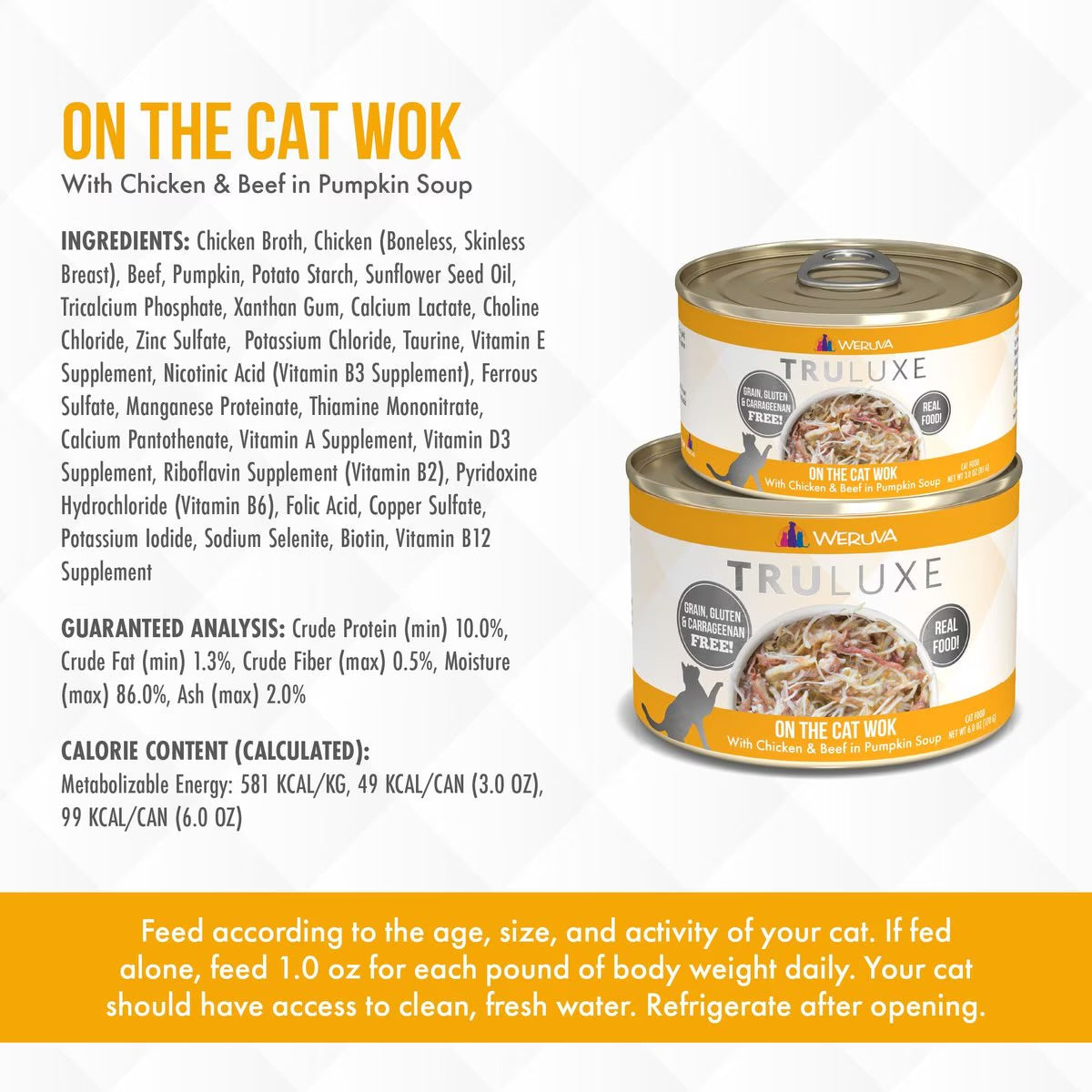 Truluxe Cat Grain Free Chicken & Beef in Pumpkin(3 OZ Canned)