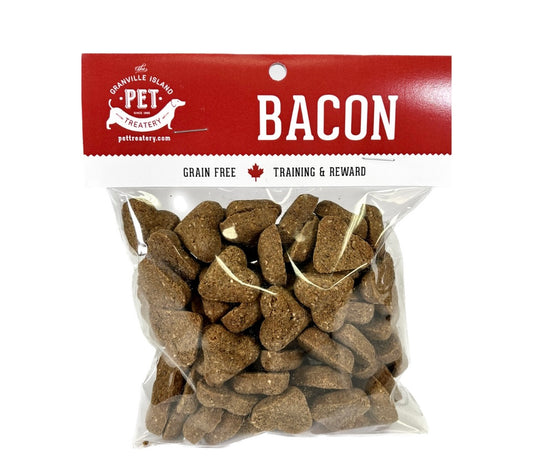 Granville Pet Treatery Bacon Hearts Grain Free Training and Reward Biscuits For All Sized Dogs (175g Bag)