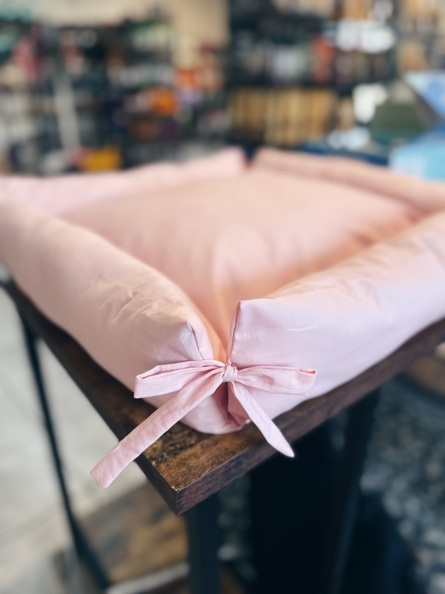 Luxury Hand Sewn Pink Plush Dog Bed