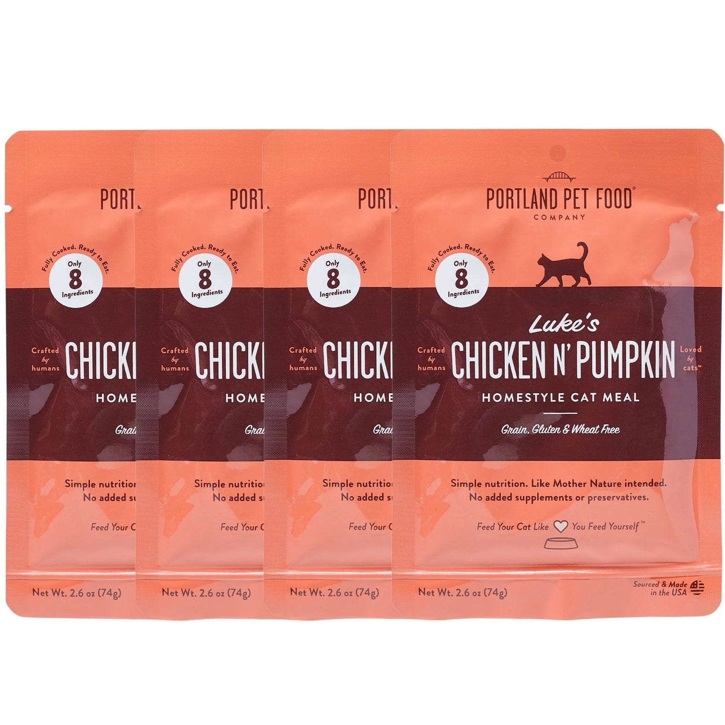 Portland Pet Food Cat Grain Free Chicken Pumpkin(2.6 OZ Box)