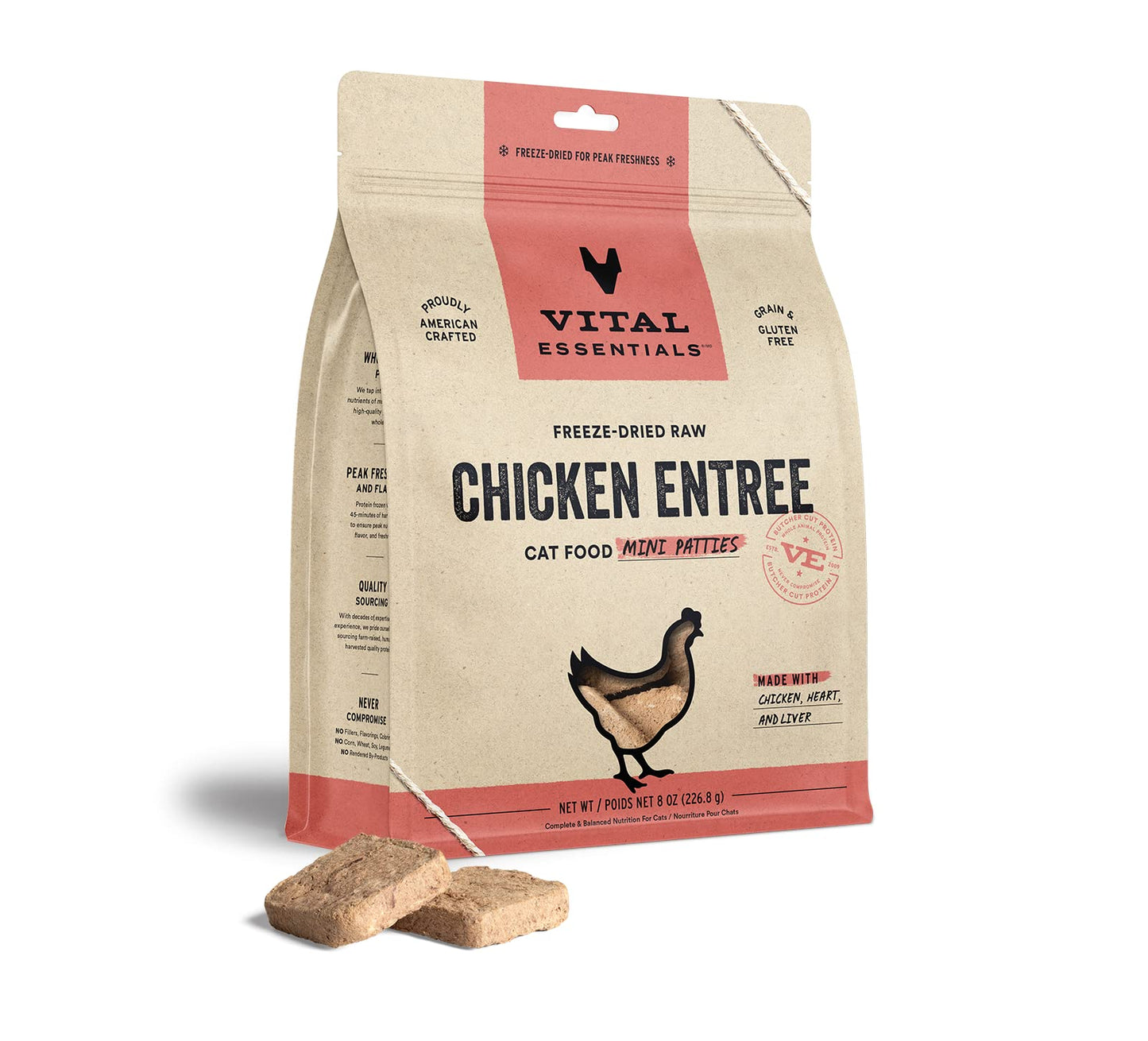 Vital Essential Cat Chicken Grain Free Freeze Dried(8 OZ)