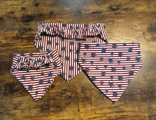 Star Spangled Puppy Scrunchie Bandanna