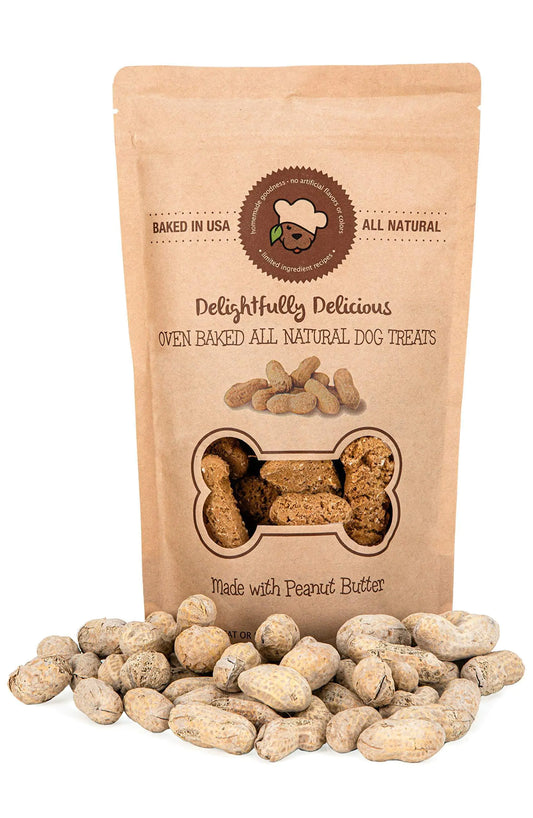 Peanuts Delicious Dog Treats Made in USA All Natural Oven Baked Biscuits