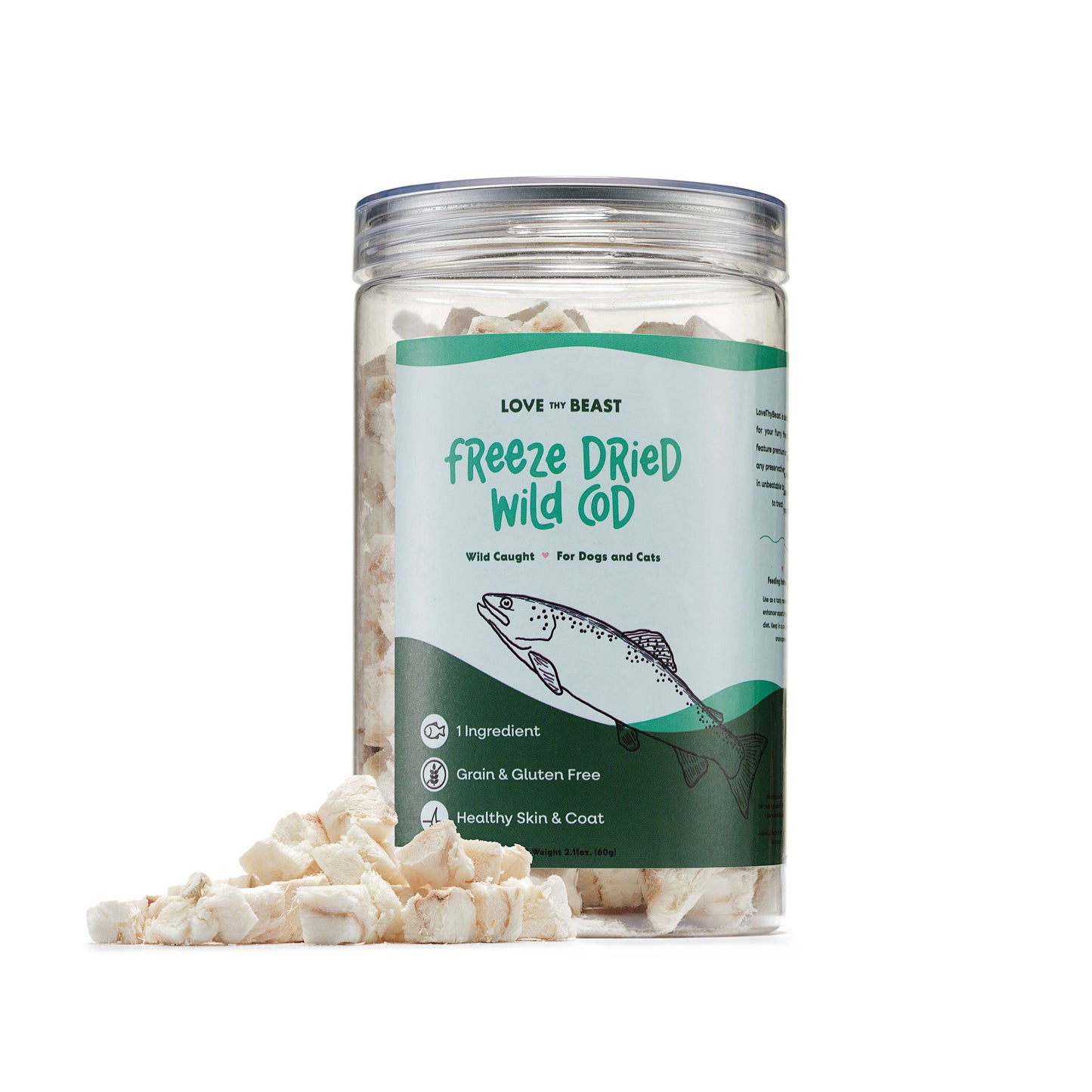 Freeze Dried Wild Cod Cat & Dog Treats